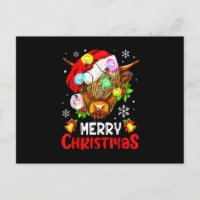 Joyeux Noël Vache des Highlands Chapeau de Santa o