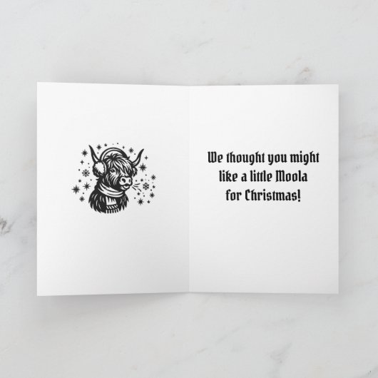 Cartes Pour Fêtes Annuelles Joyeux Noël Vache Highland Rouge Drôle (Intérieur)