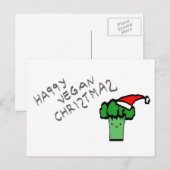 Cartes Pour Fêtes Annuelles Joyeux Noël végétalien (Devant / Derrière)
