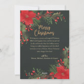 Cartes Pour Fêtes Annuelles Joyeux Noël vert 1 Photo Botanique Vert (Dos)