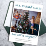 Cartes Pour Fêtes Annuelles Joyeux Noël vert moderne photo<br><div class="desc">Célébrez la saison avec la carte de vacances miniature de Noël pour enfants "All is Bright", dotée d'une palette de couleurs bleu doux. Ce design élégant et simple place la photo de votre enfant au centre, encadrée par une typographie propre et une douce sensation hivernale. Parfait pour les familles qui...</div>