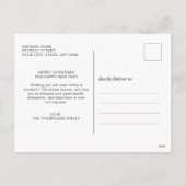 Cartes Pour Fêtes Annuelles Joyeux Noël vert moderne Script 5 Photo (Dos)