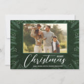 Cartes Pour Fêtes Annuelles Joyeux Noël vert photo (Devant)