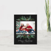 Cartes Pour Fêtes Annuelles Joyeux Noël vert Photo moderne (Devant)