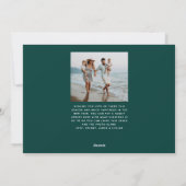 Cartes Pour Fêtes Annuelles Joyeux Noël vert plaid une photo moderne (Dos)