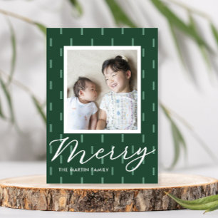 Cartes Pour Fêtes Annuelles Joyeux Noël Vert Stimulé Imprimer Photo