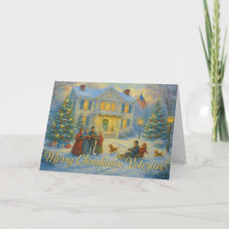 Cartes Pour Fêtes Annuelles Joyeux Noël Vétéran Merci Vétéran vacances