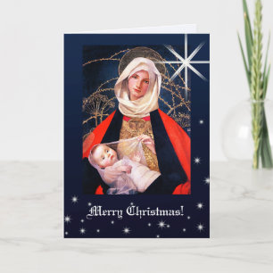 Cartes Pour Fêtes Annuelles Joyeux Noël. Vierge à Noël
