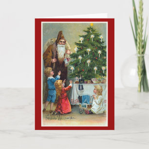 Cartes Pour Fêtes Annuelles Joyeux Noël Vintage Christmas