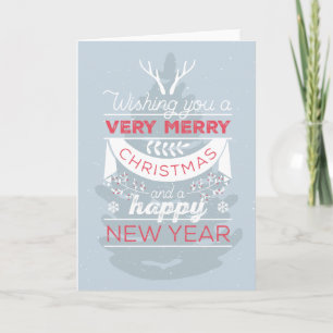 Cartes Pour Fêtes Annuelles Joyeux Noël vintage et une bonne année