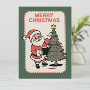Cartes Pour Fêtes Annuelles Joyeux Noël Vintage Fêtes de Noël Père Noël en lec