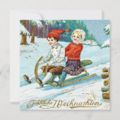 Cartes Pour Fêtes Annuelles Joyeux Noël vintage vacances (Devant)