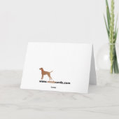 Cartes Pour Fêtes Annuelles Joyeux Noël Vizsla (Dos)