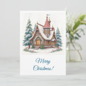 Cartes Pour Fêtes Annuelles Joyeux Noël ! Vœux de Noël. (Debout devant)