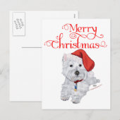 Cartes Pour Fêtes Annuelles Joyeux Noël Westie (Devant / Derrière)