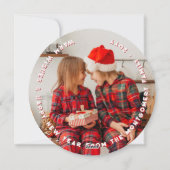 Cartes Pour Fêtes Annuelles Joyeux Noël Whimsical Funny Smiley Face Photo (Dos)