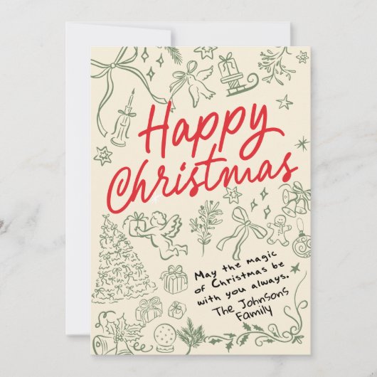 Cartes Pour Fêtes Annuelles Joyeux Noël Whimsical Holiday Card (Devant)