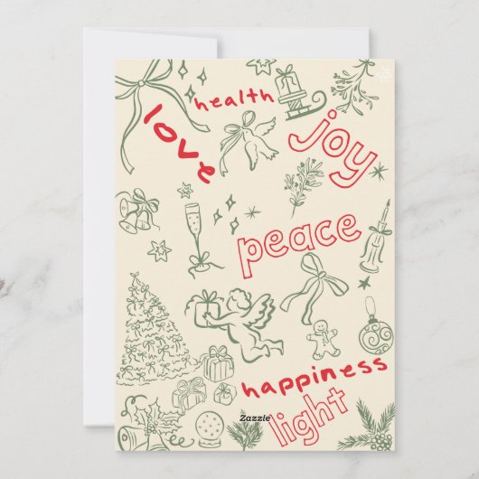 Cartes Pour Fêtes Annuelles Joyeux Noël Whimsical Holiday Card (Dos)