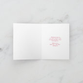 Cartes Pour Fêtes Annuelles Joyeux Noël Whimsical Red Script photo (Intérieur)