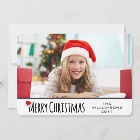 Cartes Pour Fêtes Annuelles Joyeux Noël Whimsical Santa Hat (Devant)