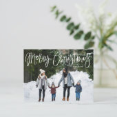 Cartes Pour Fêtes Annuelles Joyeux Noël Whimsical Script photo (Debout devant)