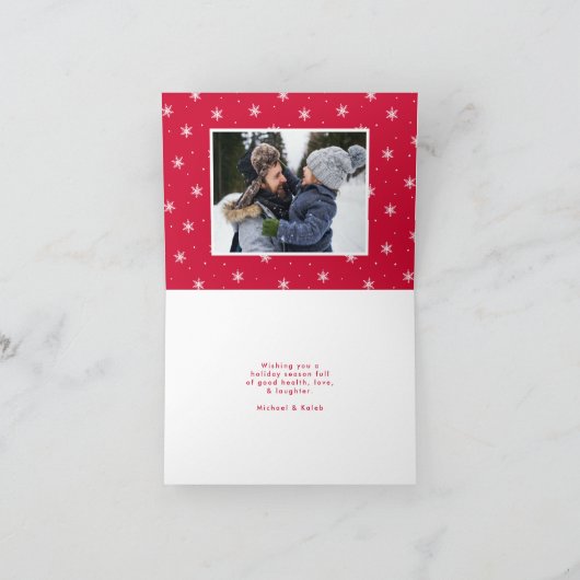 Cartes Pour Fêtes Annuelles Joyeux Noël Whimsical Script photo (Intérieur)