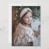 Cartes Pour Fêtes Annuelles Joyeux Noël Whimsical Script photo (Devant)