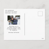 Cartes Pour Fêtes Annuelles Joyeux Noël Whimsical Script photo (Dos)