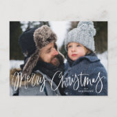 Cartes Pour Fêtes Annuelles Joyeux Noël Whimsical Script photo (Devant)