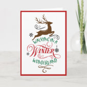 Cartes Pour Fêtes Annuelles Joyeux Noël Winter Wonderland Ajouter Signature (Devant)