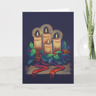 Cartes Pour Fêtes Annuelles Joyeux Noël - Wreath de l'Avent pour vous!