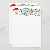 Cartes Pour Fêtes Annuelles Joyeux Noël x masse, rennes, santa claus (Devant / Derrière)