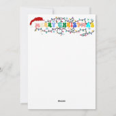 Cartes Pour Fêtes Annuelles Joyeux Noël x masse, rennes, santa claus (Dos)