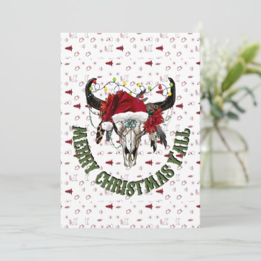 Cartes Pour Fêtes Annuelles Joyeux Noël Y'all (Debout devant)