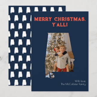 Cartes Pour Fêtes Annuelles Joyeux Noël Y'all Navy Alabama