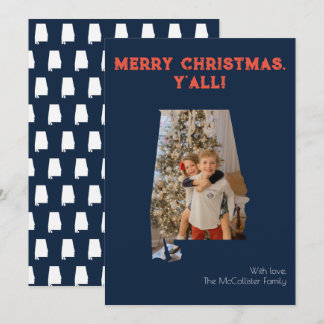 Cartes Pour Fêtes Annuelles Joyeux Noël Y'all Navy Alabama