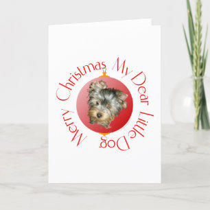 Cartes Pour Fêtes Annuelles Joyeux Noël Yorkshire Terrier