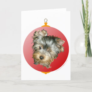 Cartes Pour Fêtes Annuelles Joyeux Noël Yorkshire Terrier