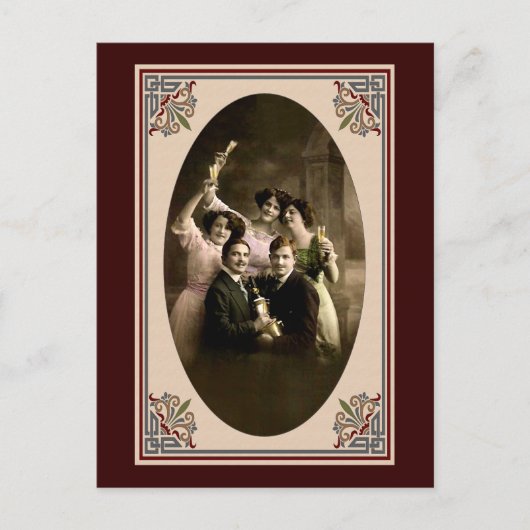 Cartes Pour Fêtes Annuelles Joyeux Nouveau-Year (Devant)