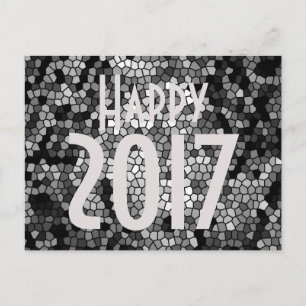 Cartes Pour Fêtes Annuelles Joyeux Nouvel An 2017 Mosaic Pierre Verre Noir Bla