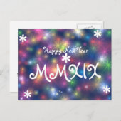 Cartes Pour Fêtes Annuelles Joyeux Nouvel An 2019 Étoiles Lumière Numéros Roma (Devant / Derrière)