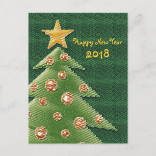 Cartes Pour Fêtes Annuelles Joyeux Nouvel An 20XX - arbres de Noël uniques