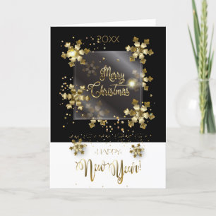 Cartes Pour Fêtes Annuelles Joyeux Nouvel An 20XX & Gold Caractères de Noël