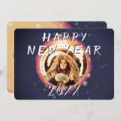 Cartes Pour Fêtes Annuelles Joyeux Nouvel An Abstrait 2023 (Devant / Derrière)