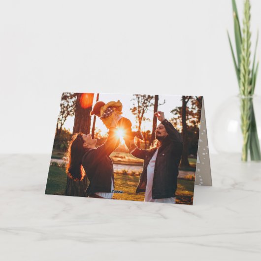 Cartes Pour Fêtes Annuelles Joyeux Nouvel An Brosse Script Calligraphie (Dos)