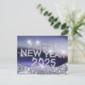 Cartes Pour Fêtes Annuelles Joyeux Nouvel An Diamond 2025 (Debout devant)