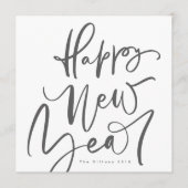 Cartes Pour Fêtes Annuelles Joyeux Nouvel An en clair texte manuscrit (Devant)