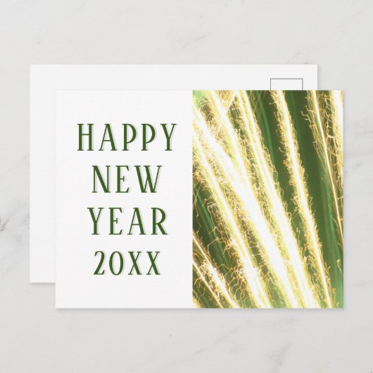 Cartes Pour Fêtes Annuelles Joyeux NOUVEL AN Feu d'artifice de fête (Devant / Derrière)