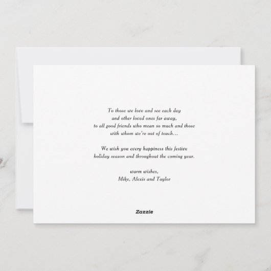 Cartes Pour Fêtes Annuelles Joyeux Nouvel An Gras Script Photo Overlay (Dos)