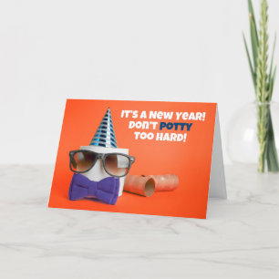 Cartes Pour Fêtes Annuelles Joyeux Nouvel An Humour Papier Toilette